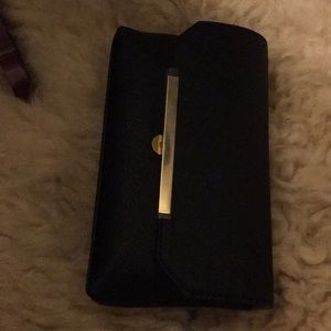 J crew black clutch